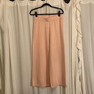 100% cashmere lounge pants light pink